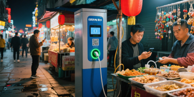 夜市掃碼水電樁：極亞智能方案助力夜市規范化革命