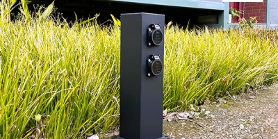 雙面電樁 防雨四插孔應對庭院用電煩惱！