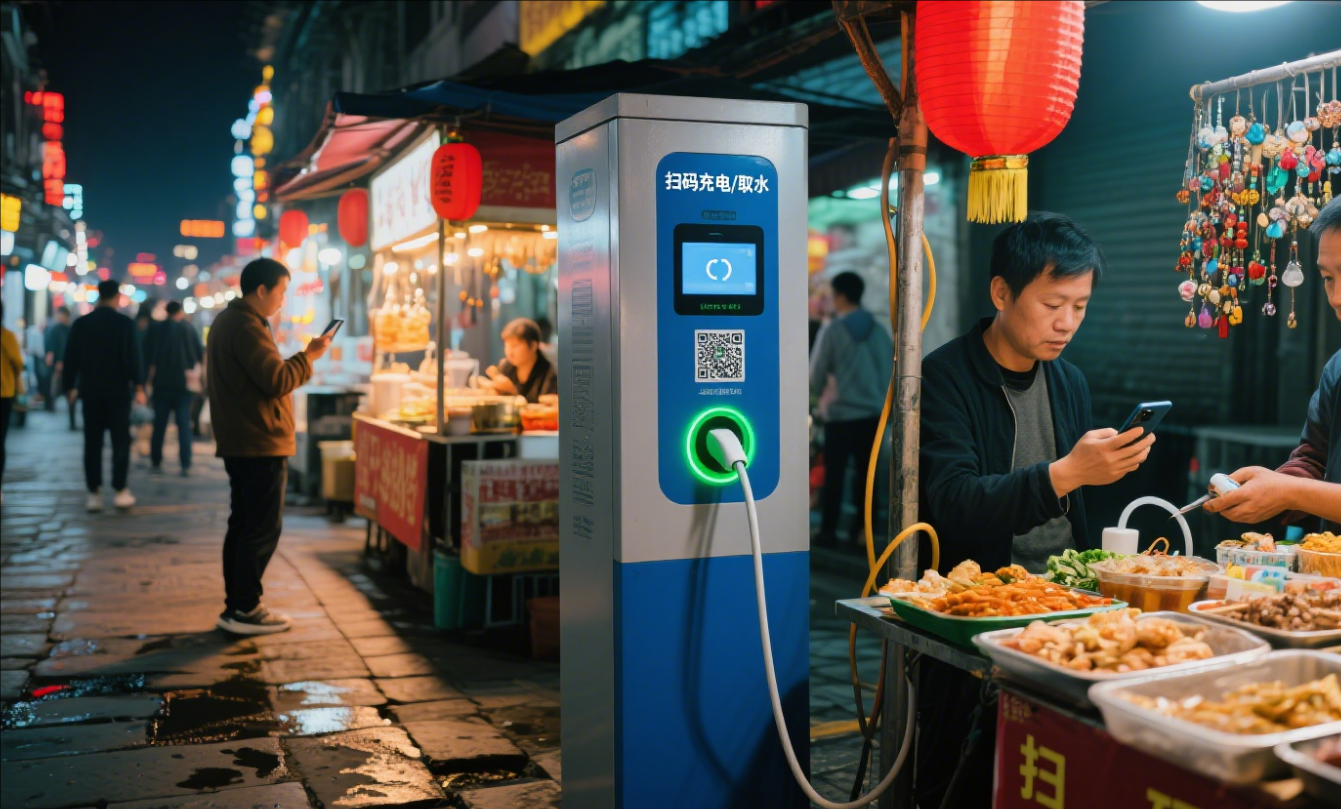 夜市充電柱手機(jī)掃碼